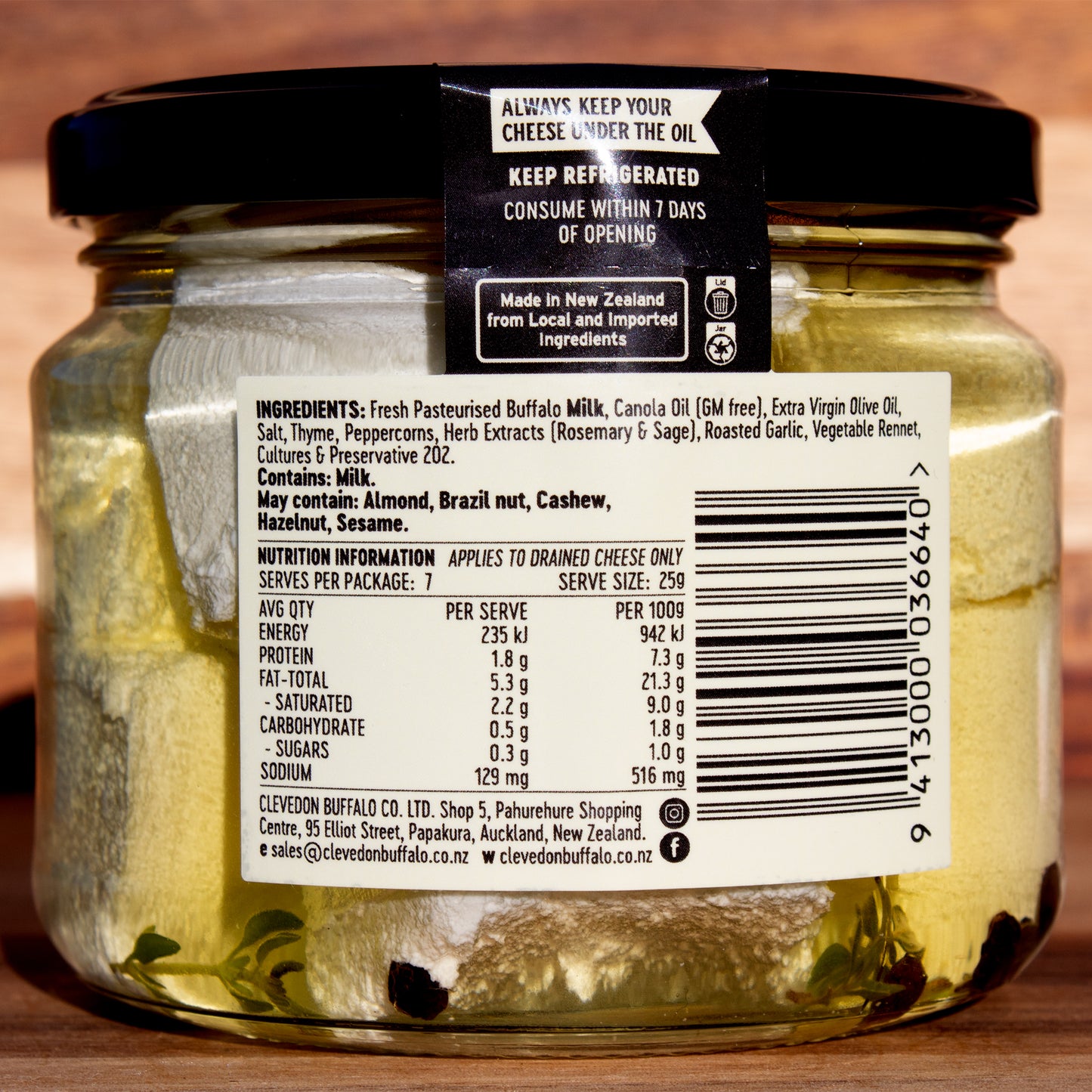 Clevedon Buffalo Marinated Cheese