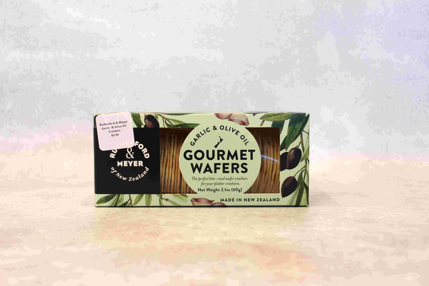 garlic and olive oil wafers