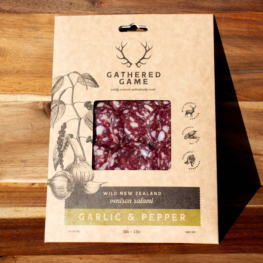 Gathered Game Venison Salami - 3 wild flavours