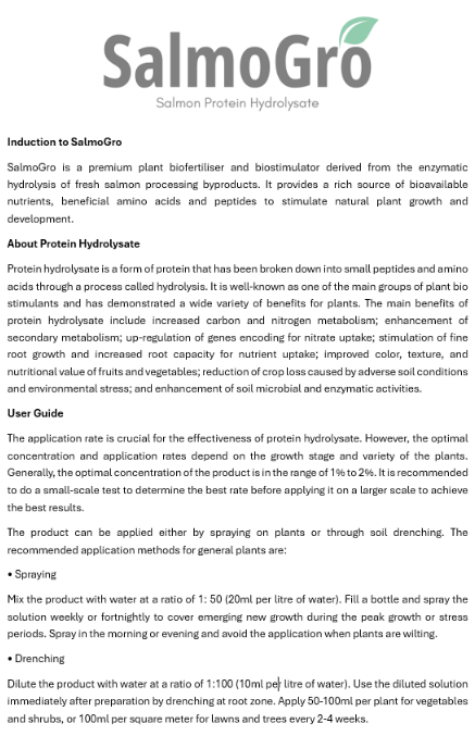SalmoGro - Salmon Protein Hydrolysate