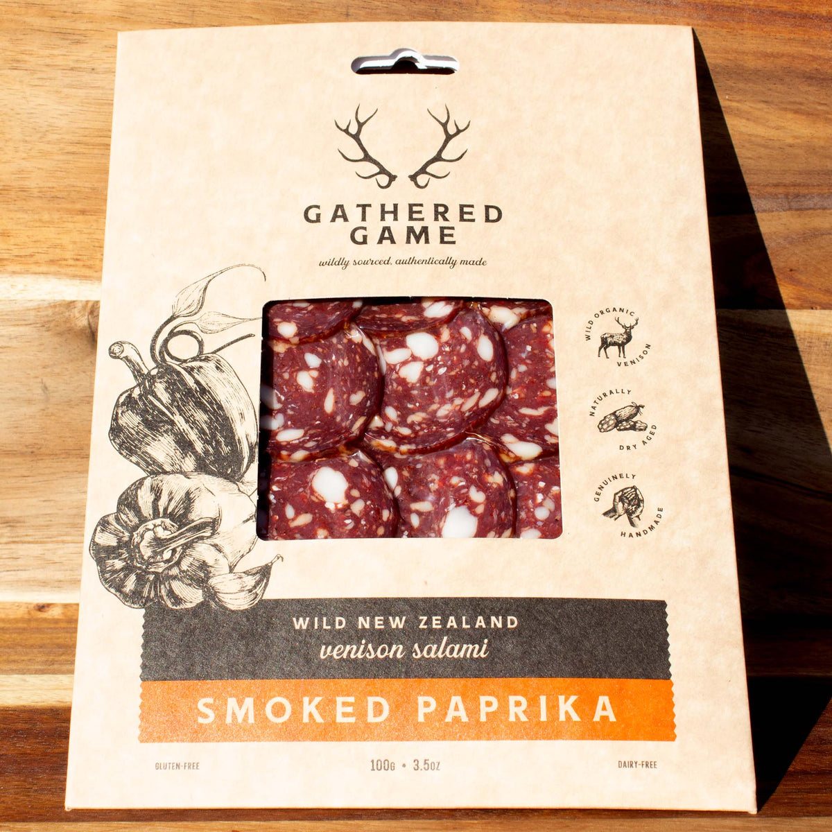 Gathered Game Venison Salami - 3 wild flavours