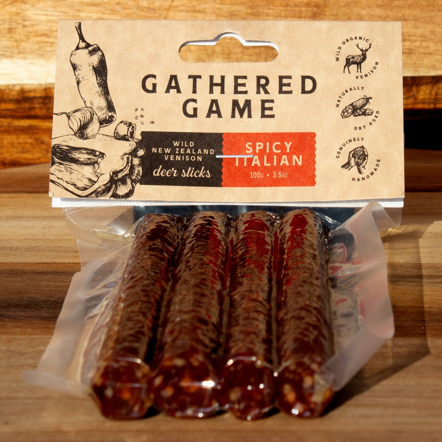 Gathered Game Deer Sticks - 2 wild flavours